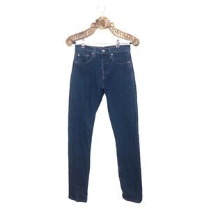 Levi 501 Jeans Big E Reproduction Skinny Blue Button Fly 27